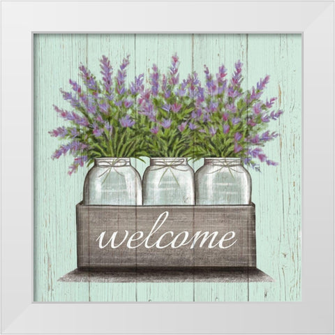 Welcome White Modern Wood Framed Art Print by Tyndall, Elizabeth