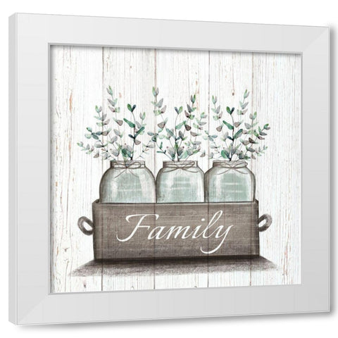 Family White Modern Wood Framed Art Print by Tyndall, Elizabeth