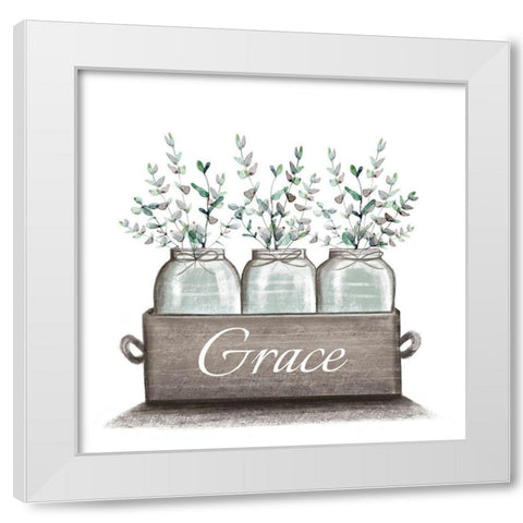 Grace White Modern Wood Framed Art Print by Tyndall, Elizabeth