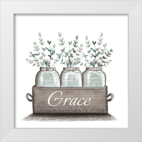 Grace White Modern Wood Framed Art Print by Tyndall, Elizabeth