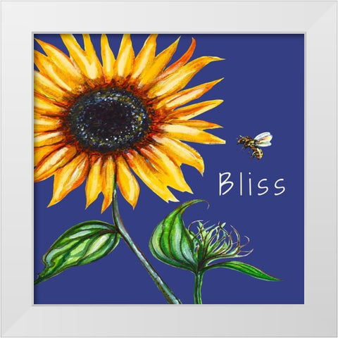 Bliss White Modern Wood Framed Art Print by Tyndall, Elizabeth