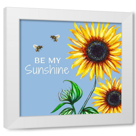 Sunshine White Modern Wood Framed Art Print by Tyndall, Elizabeth