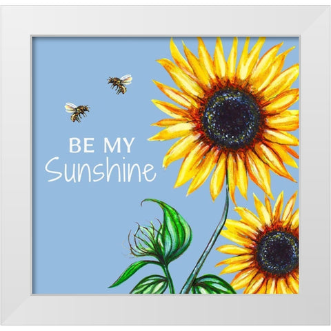 Sunshine White Modern Wood Framed Art Print by Tyndall, Elizabeth