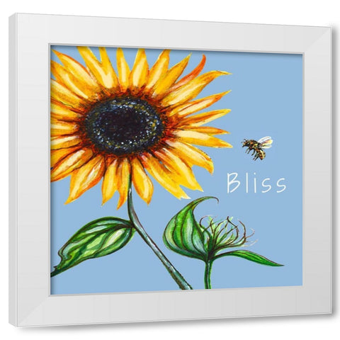 Bliss White Modern Wood Framed Art Print by Tyndall, Elizabeth