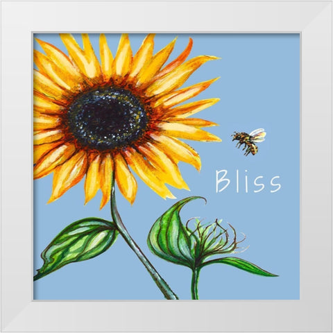 Bliss White Modern Wood Framed Art Print by Tyndall, Elizabeth