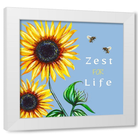 Zest for Life White Modern Wood Framed Art Print by Tyndall, Elizabeth