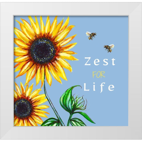 Zest for Life White Modern Wood Framed Art Print by Tyndall, Elizabeth