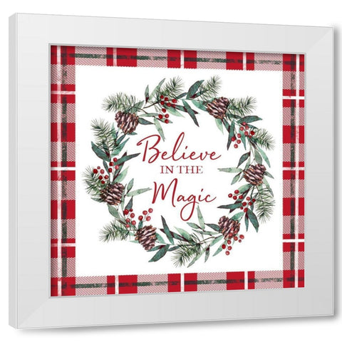 Believe in Magic White Modern Wood Framed Art Print by Tyndall, Elizabeth