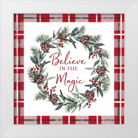 Believe in Magic White Modern Wood Framed Art Print by Tyndall, Elizabeth