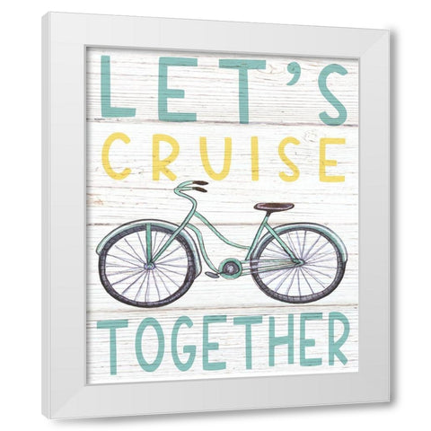 Lets Cruise White Modern Wood Framed Art Print by Tyndall, Elizabeth