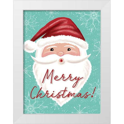 Merry Christmas White Modern Wood Framed Art Print by Tyndall, Elizabeth