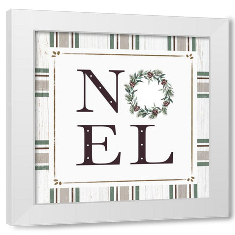 Noel White Modern Wood Framed Art Print by Tyndall, Elizabeth