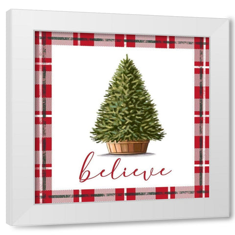 Believe White Modern Wood Framed Art Print by Tyndall, Elizabeth