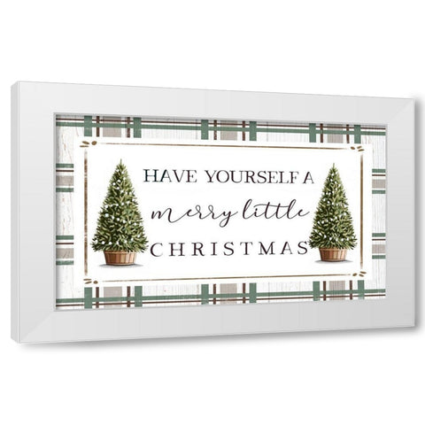 Merry Little Christmas II White Modern Wood Framed Art Print by Tyndall, Elizabeth