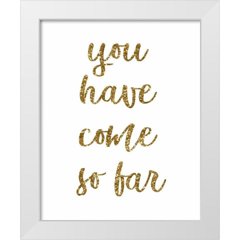 So Far White Modern Wood Framed Art Print by Tyndall, Elizabeth