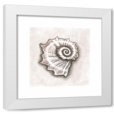 Shell I White Modern Wood Framed Art Print by Tyndall, Elizabeth