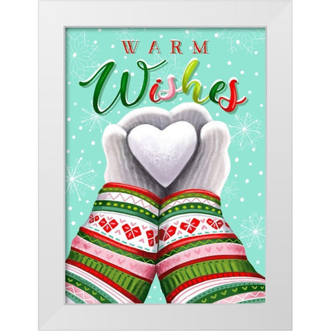 Warm Wishes White Modern Wood Framed Art Print by Tyndall, Elizabeth