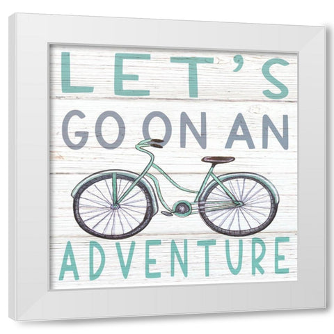 Lets Go White Modern Wood Framed Art Print by Tyndall, Elizabeth