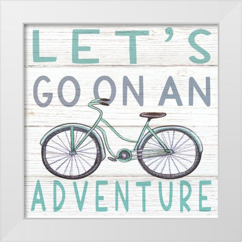 Lets Go White Modern Wood Framed Art Print by Tyndall, Elizabeth