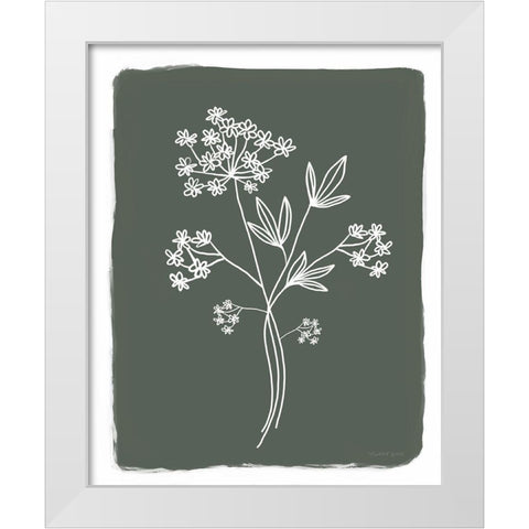 Green Botanical I White Modern Wood Framed Art Print by Tyndall, Elizabeth