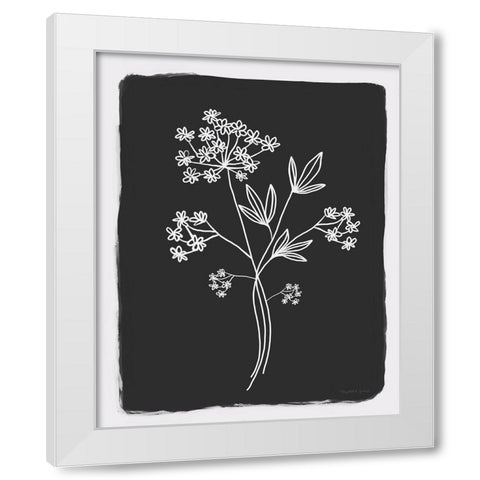 Charcoal Botanical I White Modern Wood Framed Art Print by Tyndall, Elizabeth