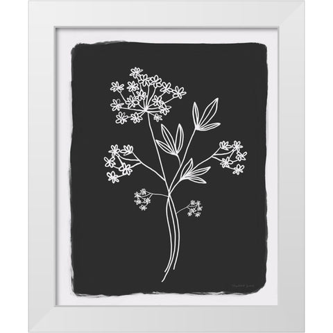 Charcoal Botanical I White Modern Wood Framed Art Print by Tyndall, Elizabeth