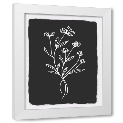 Charcoal Botanical II White Modern Wood Framed Art Print by Tyndall, Elizabeth