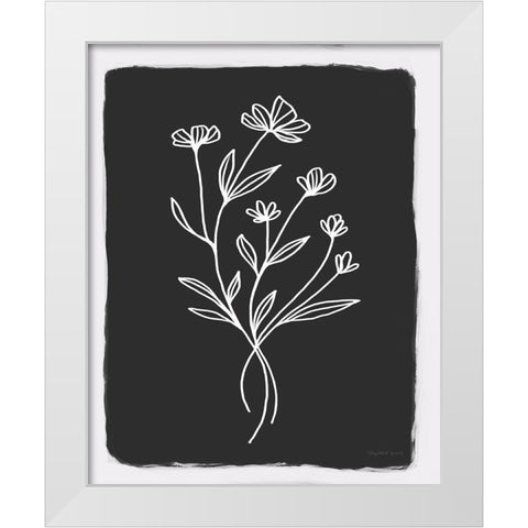 Charcoal Botanical II White Modern Wood Framed Art Print by Tyndall, Elizabeth