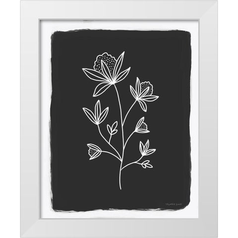 Charcoal Botanical III White Modern Wood Framed Art Print by Tyndall, Elizabeth