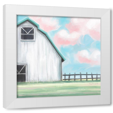 Farmhouse Barn II White Modern Wood Framed Art Print by Tyndall, Elizabeth