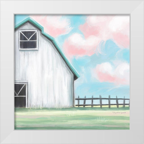 Farmhouse Barn II White Modern Wood Framed Art Print by Tyndall, Elizabeth