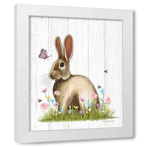 Easter Rabbit II White Modern Wood Framed Art Print by Tyndall, Elizabeth