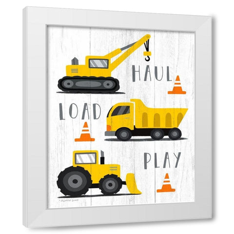 Haul-Load-Play White Modern Wood Framed Art Print by Tyndall, Elizabeth