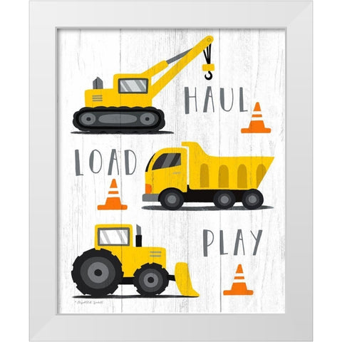 Haul-Load-Play White Modern Wood Framed Art Print by Tyndall, Elizabeth