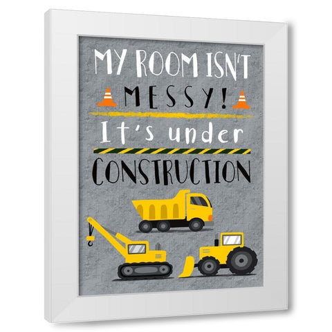 Under Construction White Modern Wood Framed Art Print by Tyndall, Elizabeth