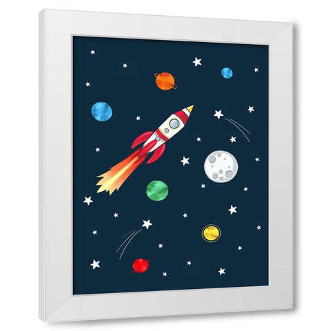 Space White Modern Wood Framed Art Print by Tyndall, Elizabeth