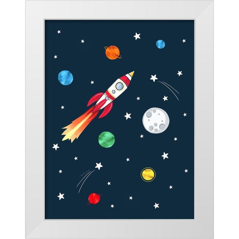 Space White Modern Wood Framed Art Print by Tyndall, Elizabeth