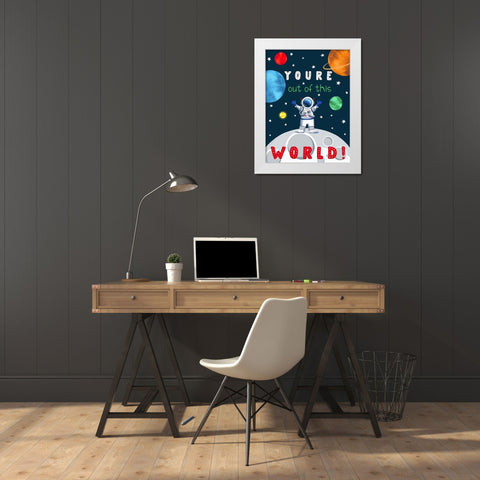 Out of This World White Modern Wood Framed Art Print by Tyndall, Elizabeth