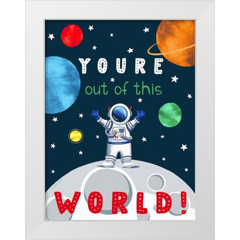 Out of This World White Modern Wood Framed Art Print by Tyndall, Elizabeth