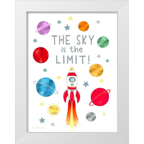 Sky is the Limit White Modern Wood Framed Art Print by Tyndall, Elizabeth