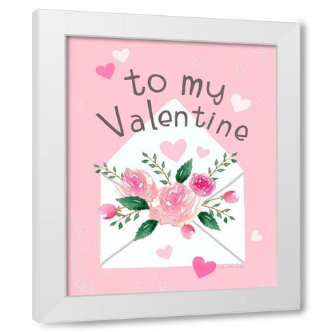 To My Valentine White Modern Wood Framed Art Print by Tyndall, Elizabeth