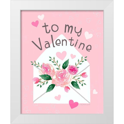 To My Valentine White Modern Wood Framed Art Print by Tyndall, Elizabeth