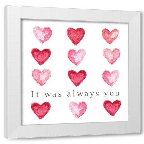 Always You White Modern Wood Framed Art Print by Tyndall, Elizabeth