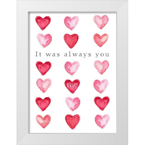 Always You White Modern Wood Framed Art Print by Tyndall, Elizabeth