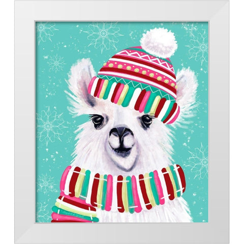 Lotta Llama White Modern Wood Framed Art Print by Tyndall, Elizabeth