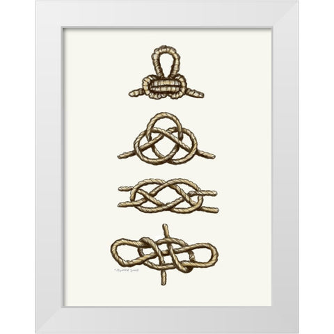 Knot So Fast II White Modern Wood Framed Art Print by Tyndall, Elizabeth