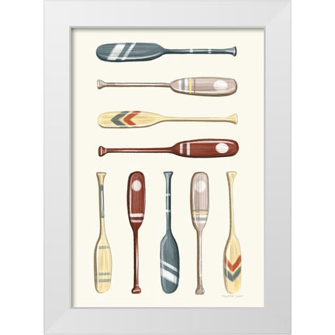 Oar Collection II White Modern Wood Framed Art Print by Tyndall, Elizabeth