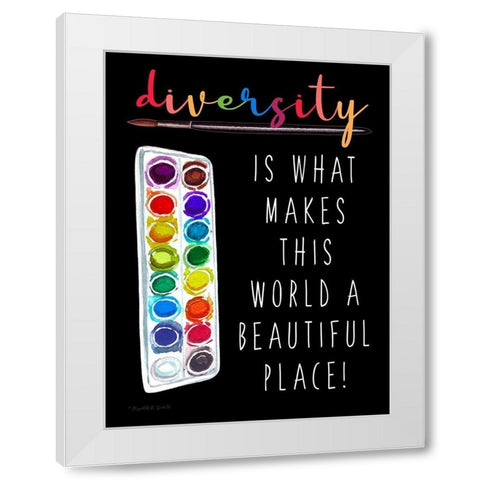 Diversity White Modern Wood Framed Art Print by Tyndall, Elizabeth