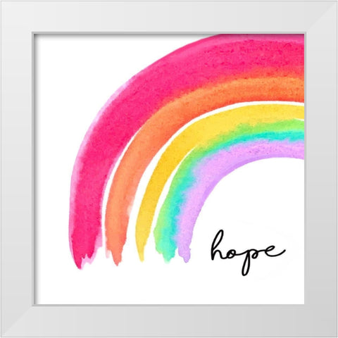 Hope White Modern Wood Framed Art Print by Tyndall, Elizabeth