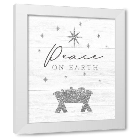 Peace on Earth White Modern Wood Framed Art Print by Tyndall, Elizabeth